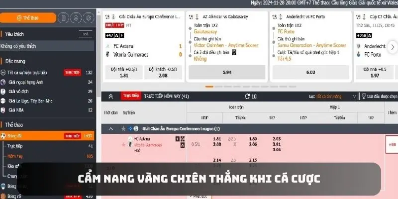 Cẩm nang vàng chiến thắng khi tham gia cá cược