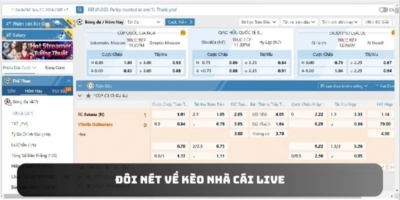 Đôi nét về kèo nhà cái live bạn cần biết