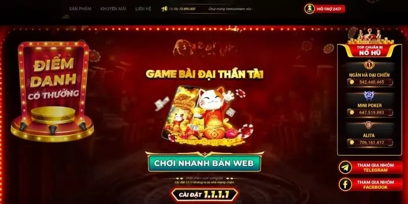Game bài đại thần tài có nhiều ưu đãi hấp dẫn